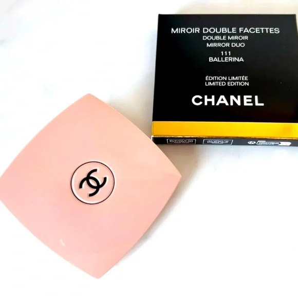 NIB-Pink Chanel Duo Compact Double Facette Mirror